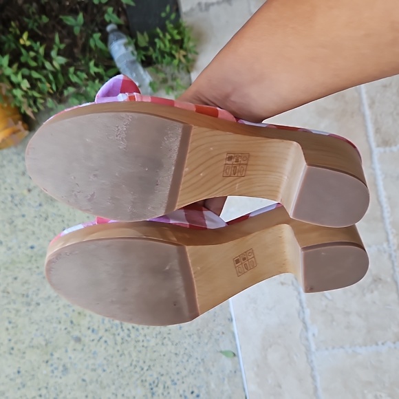 J. Crew Printed Bow Picnic Table Wooden Mules - Picture 5 of 5
